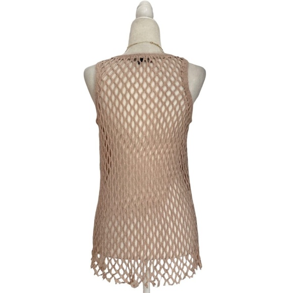Generation Love New York Fishnet back Nude Shimmer Tank - Picture 4 of 7
